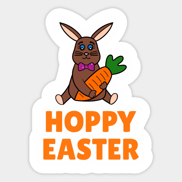 HOPPY Easter Bunny Carrot Sticker by SartorisArt1